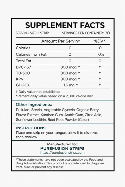 KLOW Dissolvable Strips – Berry (30 Count)